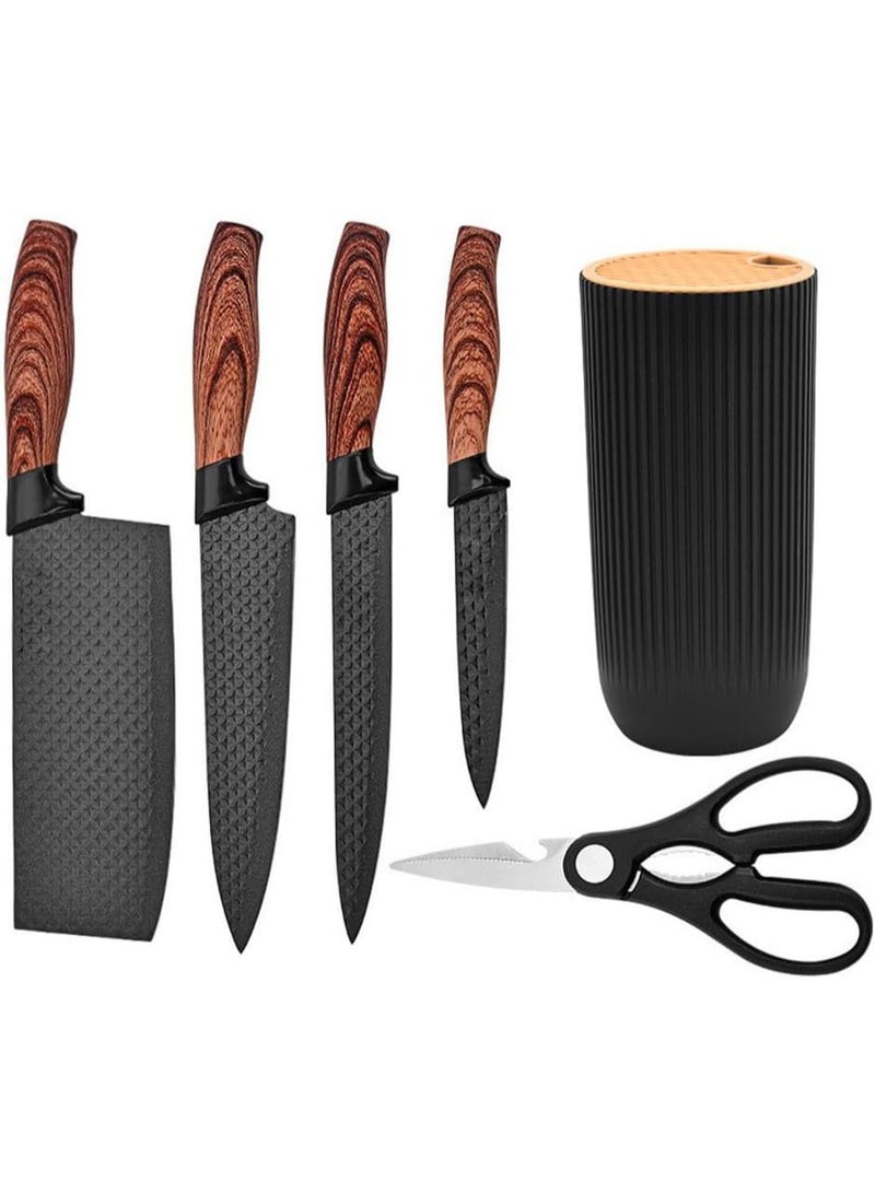 YelaJoy 6 Pcs Knife Set, Ultra Sharp Stainless Steel Chef Knives with Ergonomic Non-Slip Handles and Non-Stick Blades, Professional Knife for Home & Restaurant Cooking - Image 2